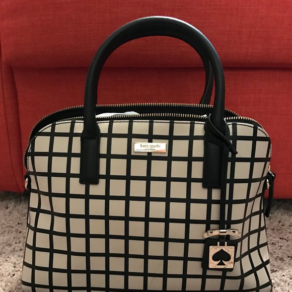 KATE SPADE Plaid Windowpane Purse - Picture 1 of 3